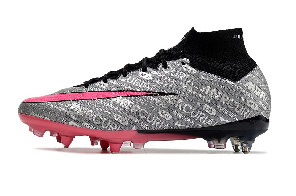 Nike Zoom Mercurial Superfly 9 Elite XXV SG Pro Anti Clog - Metallic Silver/Hyper Pink/Black