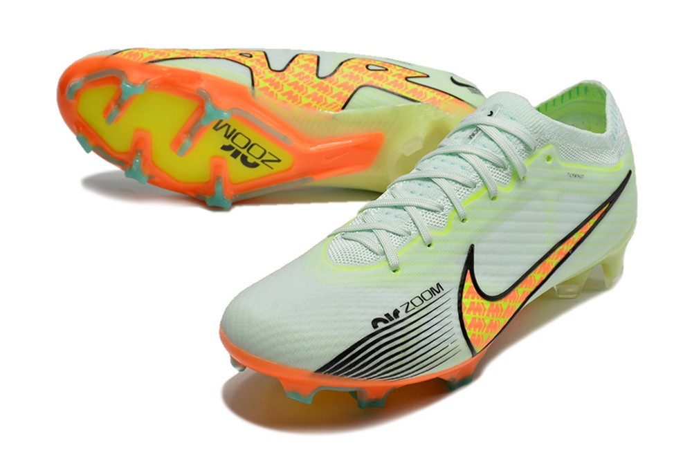 Nike Air Zoom Mercurial Vapor 15 Elite Fg Custom - Barely Green/Black/Orange