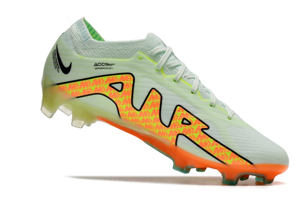 Nike Air Zoom Mercurial Vapor 15 Elite Fg Custom - Barely Green/Black/Orange