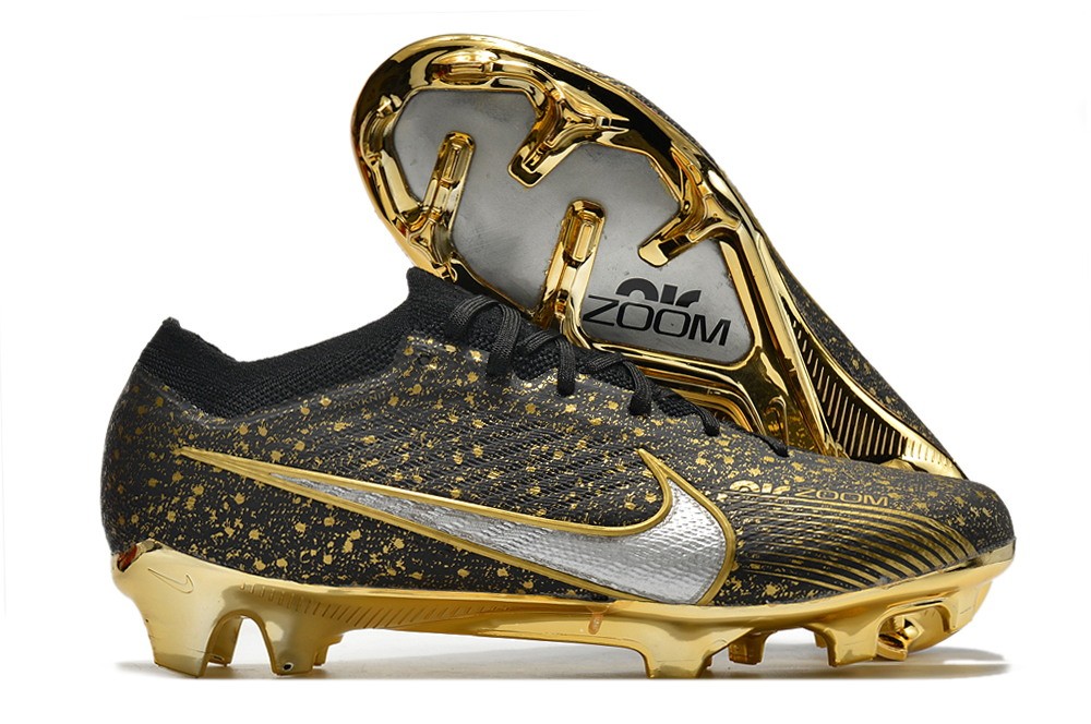 Nike Air Zoom Mercurial Vapor 15 Elite Fg Custom - Black/Gold
