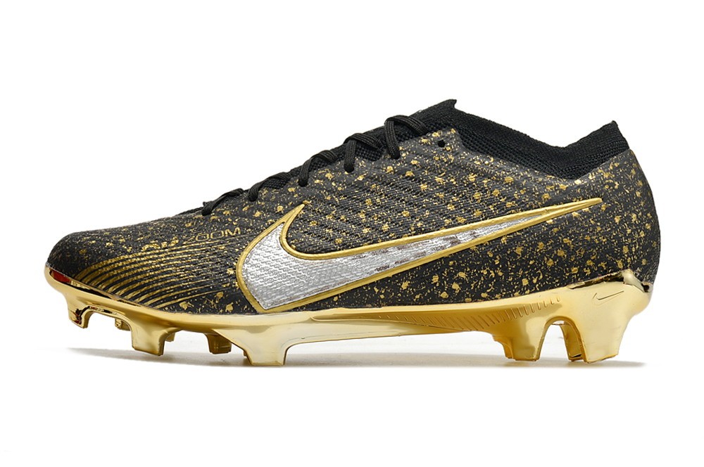 Nike Air Zoom Mercurial Vapor 15 Elite Fg Custom - Black/Gold