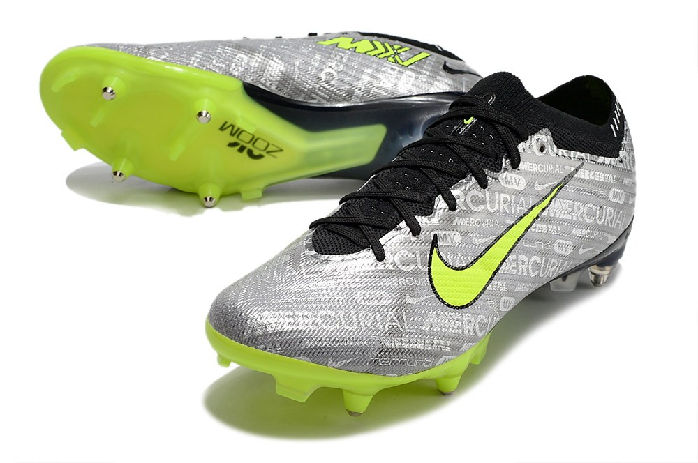 Nike Zoom Mercurial Vapor 15 Elite XXV SG-Pro Anti Clog - Silver/Volt