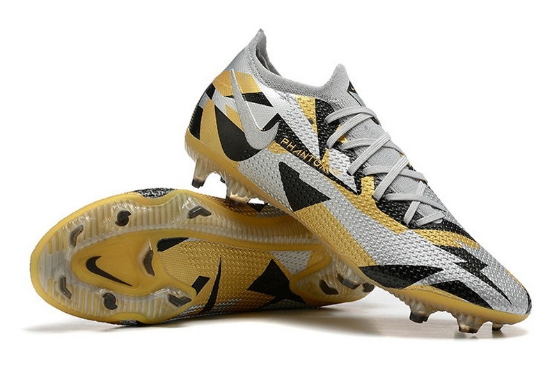 Nike Phantom GT 2 Elite Low-cut FG - Grey/Gold/Black
