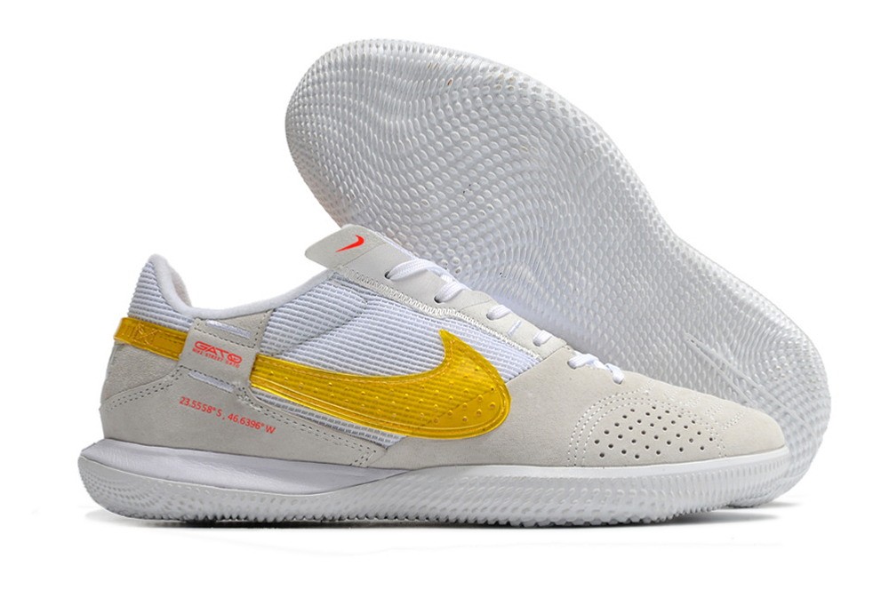 Nike Sao Paulo Streetgato IC Soccer Shoes - Summit White/Gold