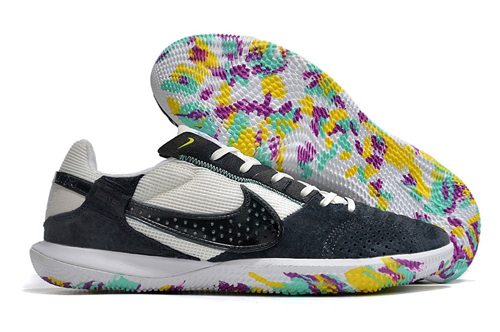 Nike Streetgato IC Indoor Soccer Shoes - Black/White/Multi-Color