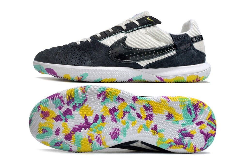 Nike Streetgato IC Indoor Soccer Shoes - Black/White/Multi-Color