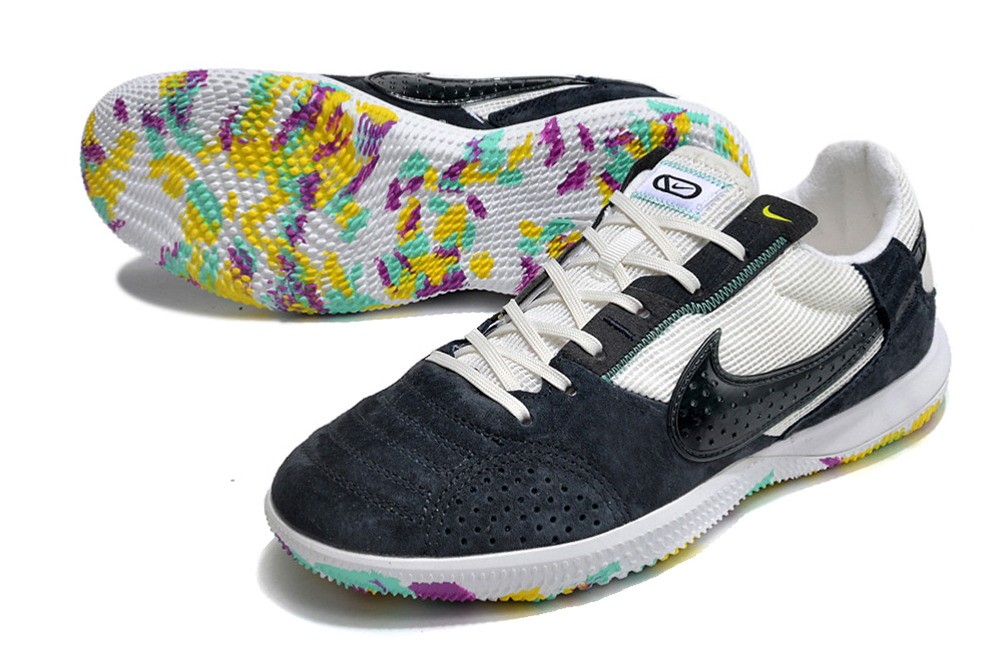 Nike Streetgato IC Indoor Soccer Shoes - Black/White/Multi-Color