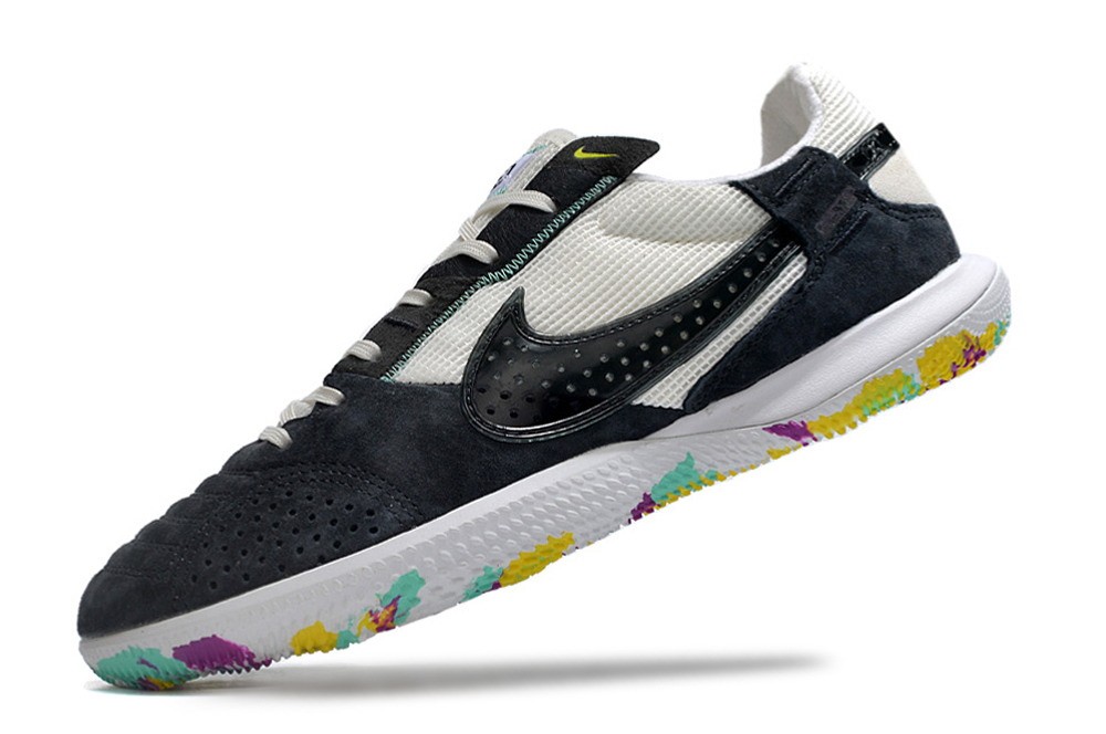 Nike Streetgato IC Indoor Soccer Shoes - Black/White/Multi-Color