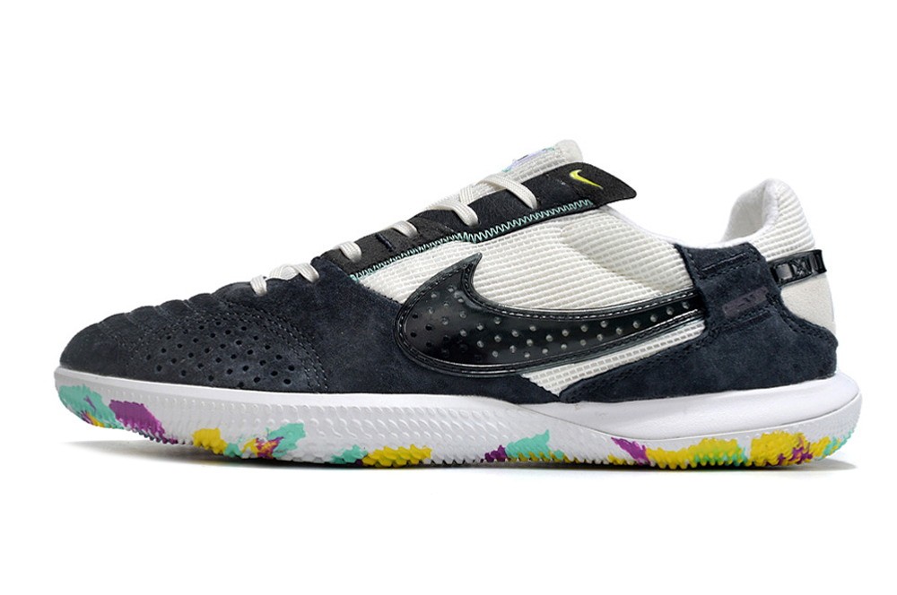 Nike Streetgato IC Indoor Soccer Shoes - Black/White/Multi-Color