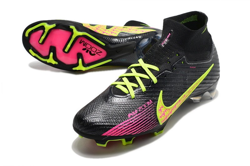 Nike Air Zoom Mercurial Superfly 9 Elite FG - Black/Pink/Yellow