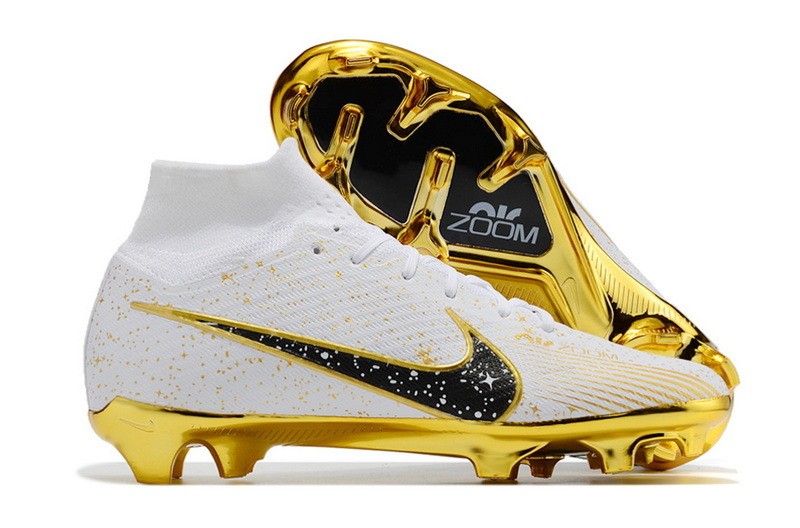 Nike Air Zoom Mercurial Superfly 9 Elite FG By You - White/Gold/Black