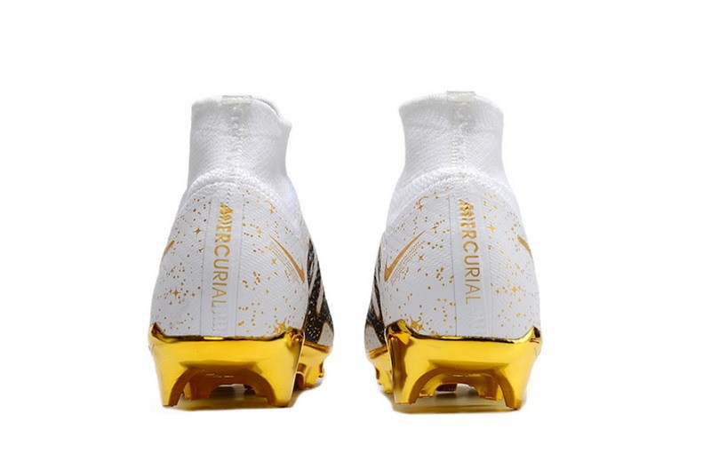 Nike Air Zoom Mercurial Superfly 9 Elite FG By You - White/Gold/Black
