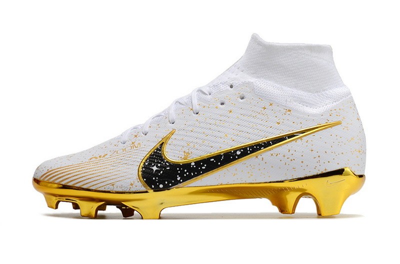 Nike Air Zoom Mercurial Superfly 9 Elite FG By You - White/Gold/Black