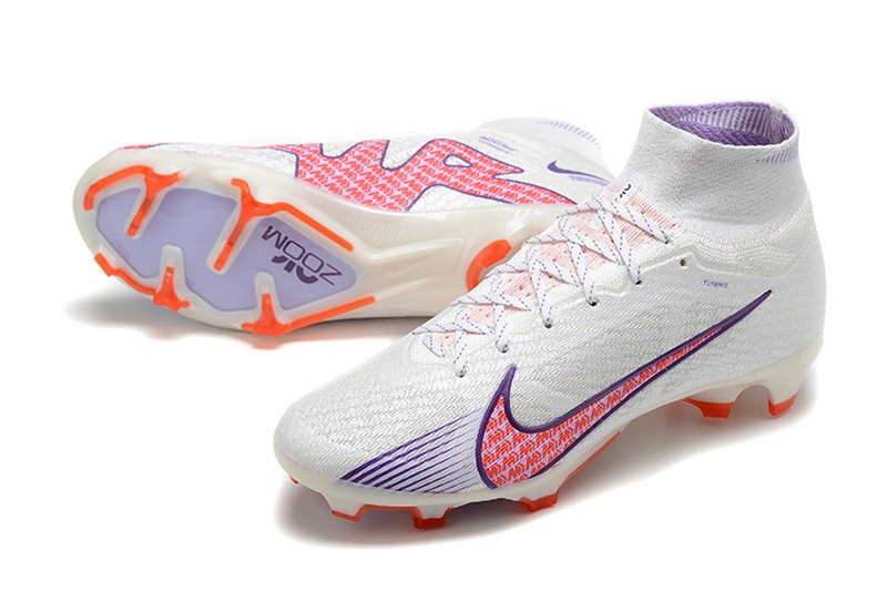 Nike Air Zoom Mercurial Superfly 9 Elite FG - White/Purple/Red