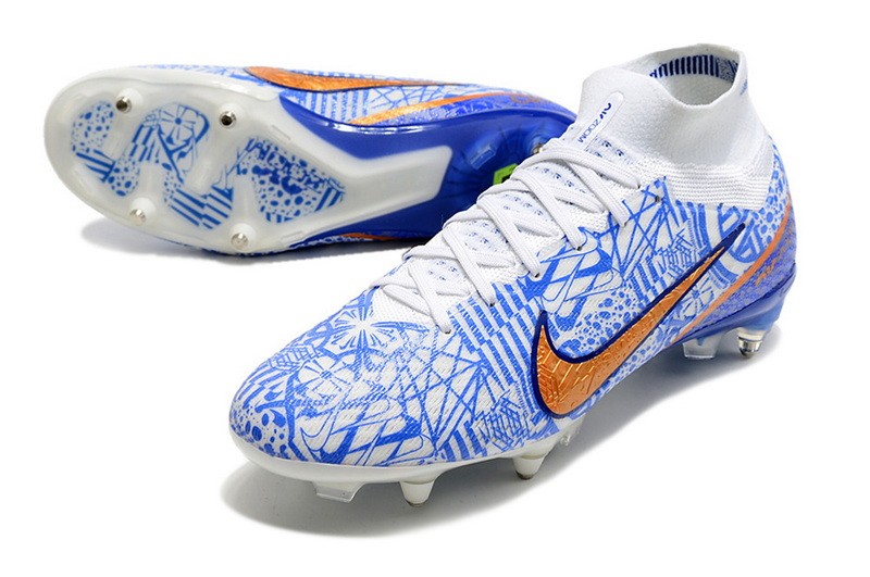Nike Air Zoom Mercurial Superfly 9 Elite SG Anti Clog CR7 - White/Metallic Copper/Concord