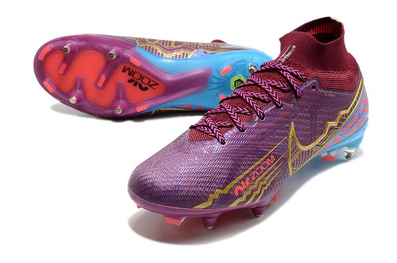 Nike Air Zoom Mercurial Superfly 9 Elite SG Anti Clog Mbappe - Dark Beetroot/Metallic Vivid Gold