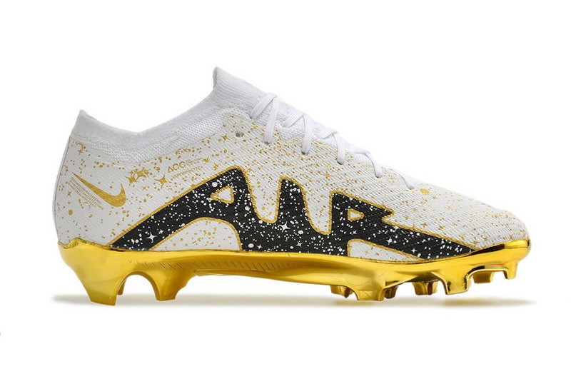 Nike Air Zoom Mercurial Vapor 15 Elite FG - White/Gold/Black