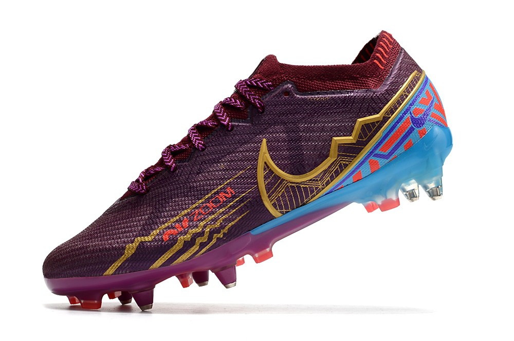 Nike Air Zoom Mercurial Vapor 15 Elite Metal Studs SG Mbappe - Purple/Red