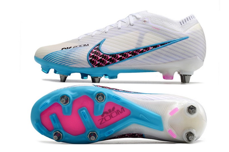 Nike Air Zoom Mercurial Vapor 15 Elite SG Removable Studs Blast - White/Baltic Blue/Pink Blast