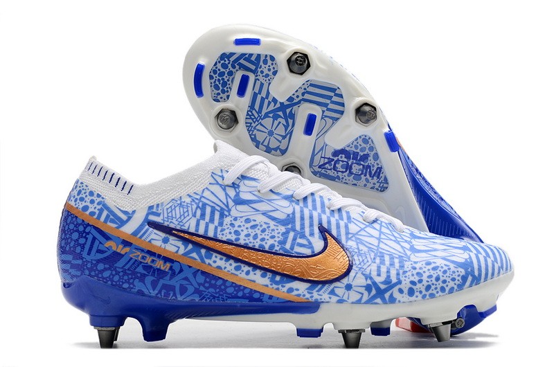 Nike Air Zoom Mercurial Vapor 15 Elite SG Removable Studs CR7 - White/Metallic Copper/Blue