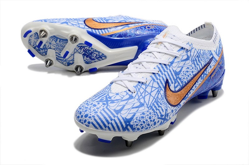 Nike Air Zoom Mercurial Vapor 15 Elite SG Removable Studs CR7 - White/Metallic Copper/Blue