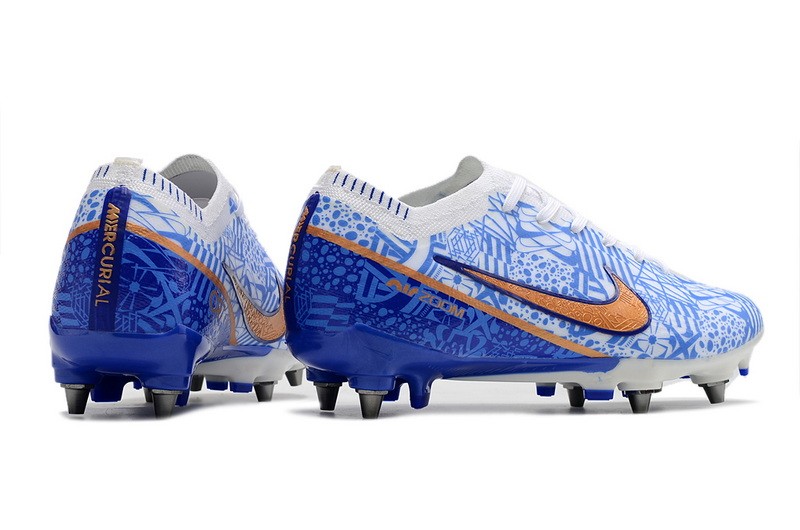 Nike Air Zoom Mercurial Vapor 15 Elite SG Removable Studs CR7 - White/Metallic Copper/Blue