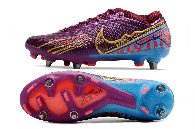Nike Air Zoom Mercurial Vapor 15 Elite SG Removable Studs Mbappe - Dark Beetroot/Metallic Vivid Gold