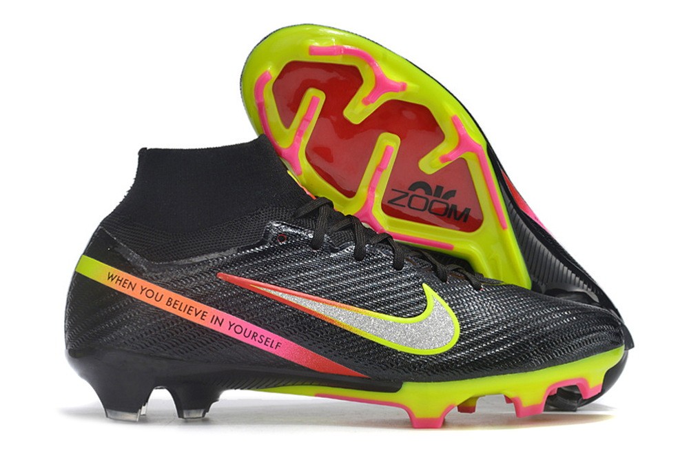 Nike x Marcus Rashford Zoom Mercurial Superfly 9 Elite FG - Black/Pink/Volt/Red