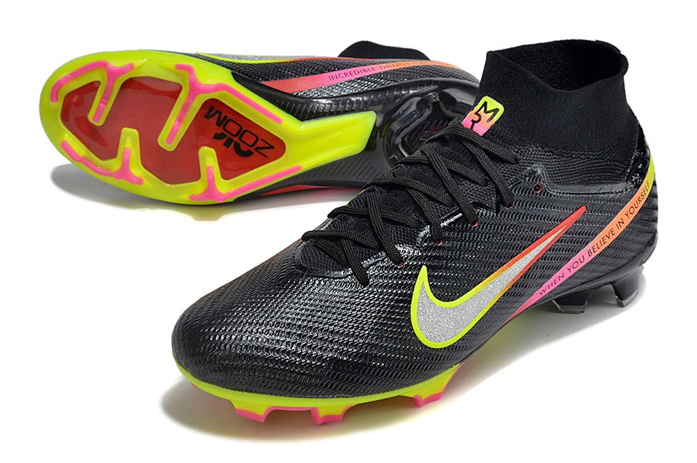 Nike x Marcus Rashford Zoom Mercurial Superfly 9 Elite FG - Black/Pink/Volt/Red