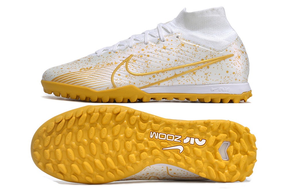 Nike Zoom Mercurial Superfly 9 By You Elite TF Turf - White/Gold