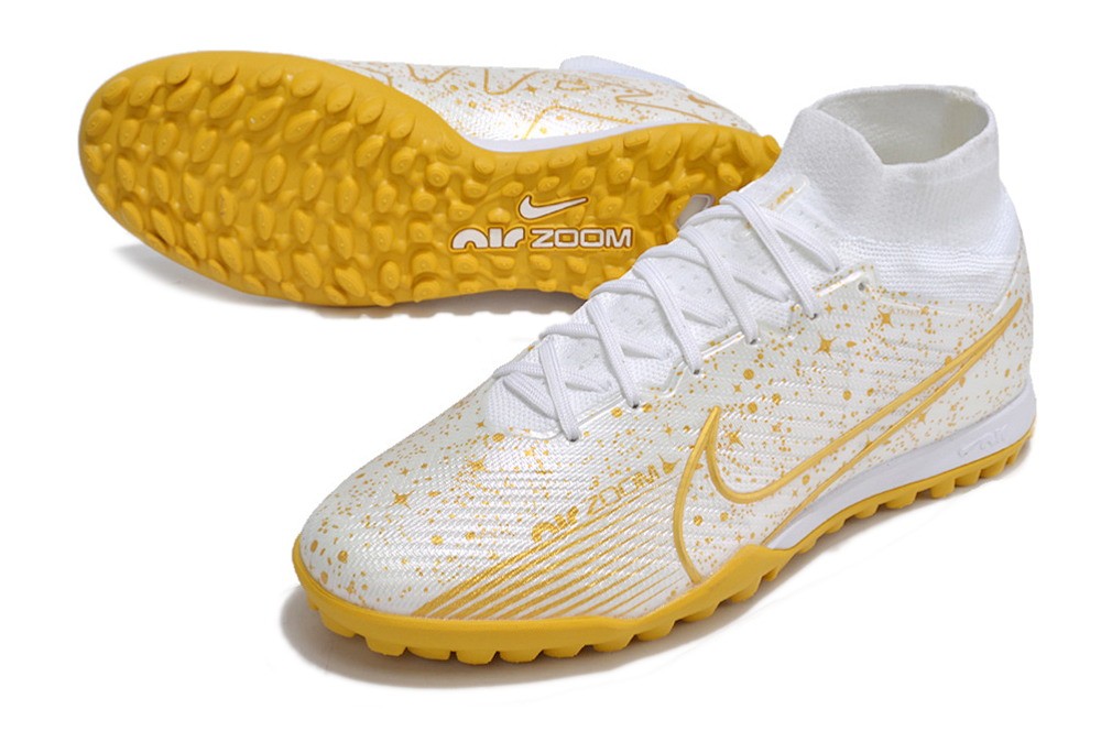 Nike Zoom Mercurial Superfly 9 By You Elite TF Turf - White/Gold