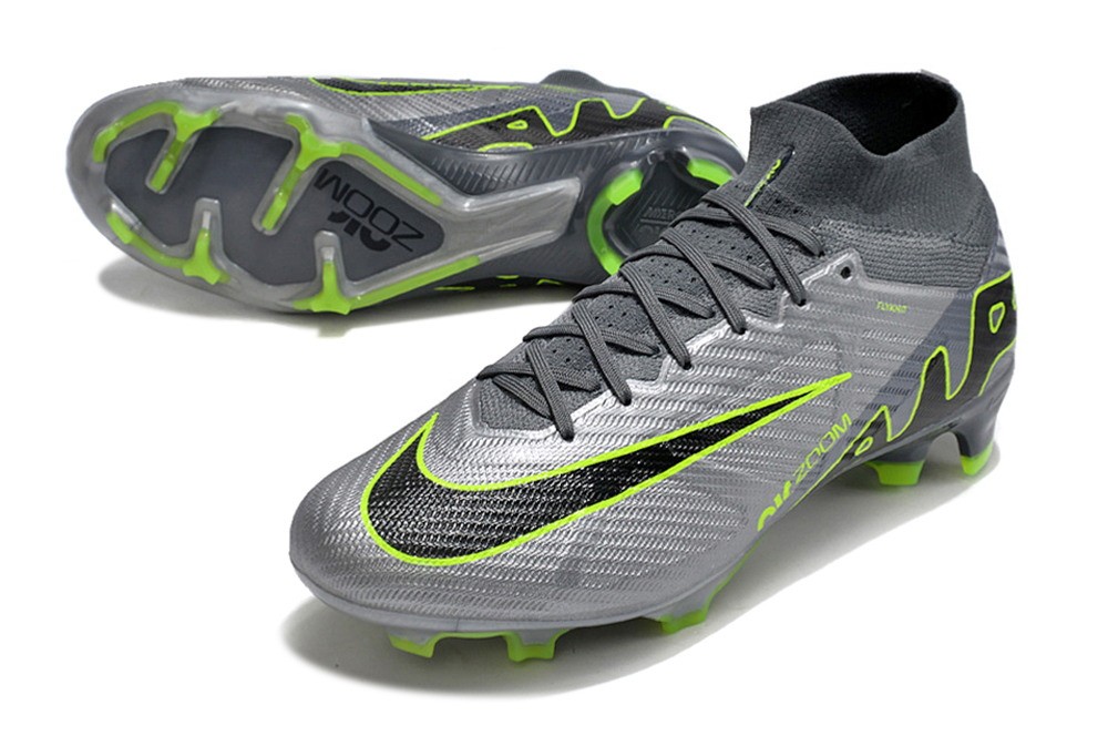 Nike Zoom Mercurial Superfly 9 Elite FG - Dark Grey/Silver/Green/Black