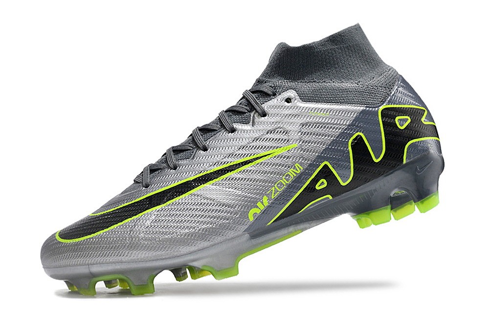 Nike Zoom Mercurial Superfly 9 Elite FG - Dark Grey/Silver/Green/Black