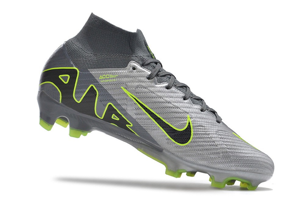 Nike Zoom Mercurial Superfly 9 Elite FG - Dark Grey/Silver/Green/Black