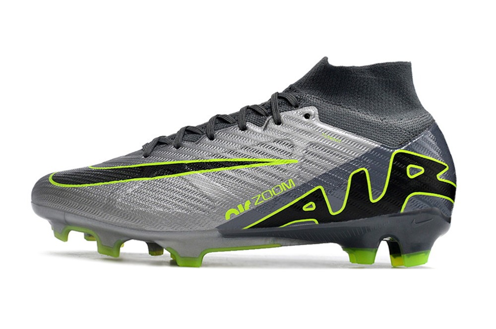Nike Zoom Mercurial Superfly 9 Elite FG - Dark Grey/Silver/Green/Black