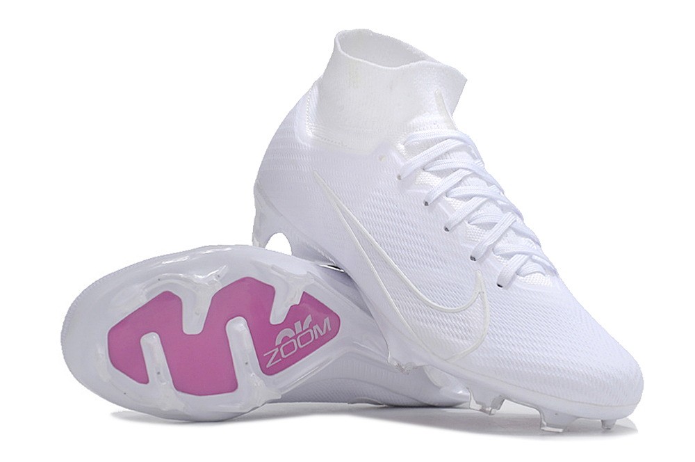 Nike Zoom Mercurial Superfly 9 Elite FG - White/White/Purple
