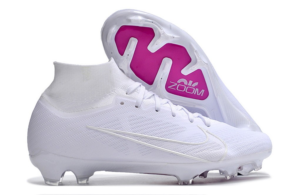Nike Zoom Mercurial Superfly 9 Elite FG - White/White/Purple