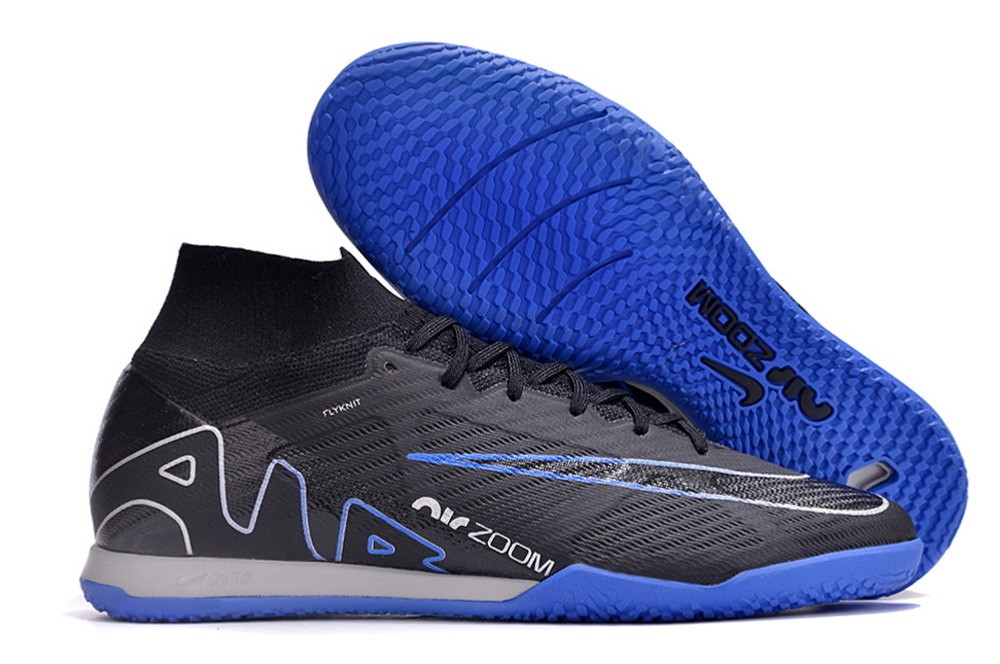 Nike Zoom Mercurial Superfly 9 Elite IC Indoor - Black/Blue/Grey