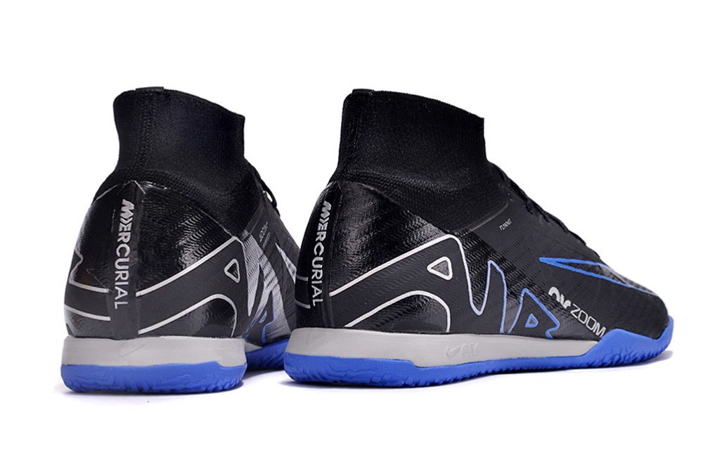 Nike Zoom Mercurial Superfly 9 Elite IC Indoor - Black/Blue/Grey
