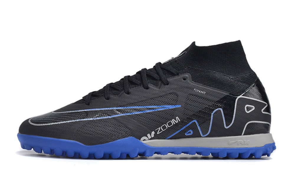 Nike Zoom Mercurial Superfly 9 Elite TF Turf - Black/Royal Blue
