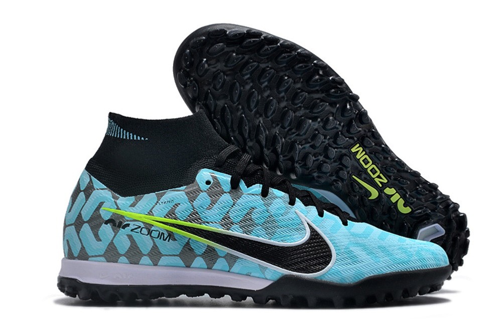 Nike Zoom Mercurial Superfly 9 Elite TF Turf - Ice Blue/Black/Yellow