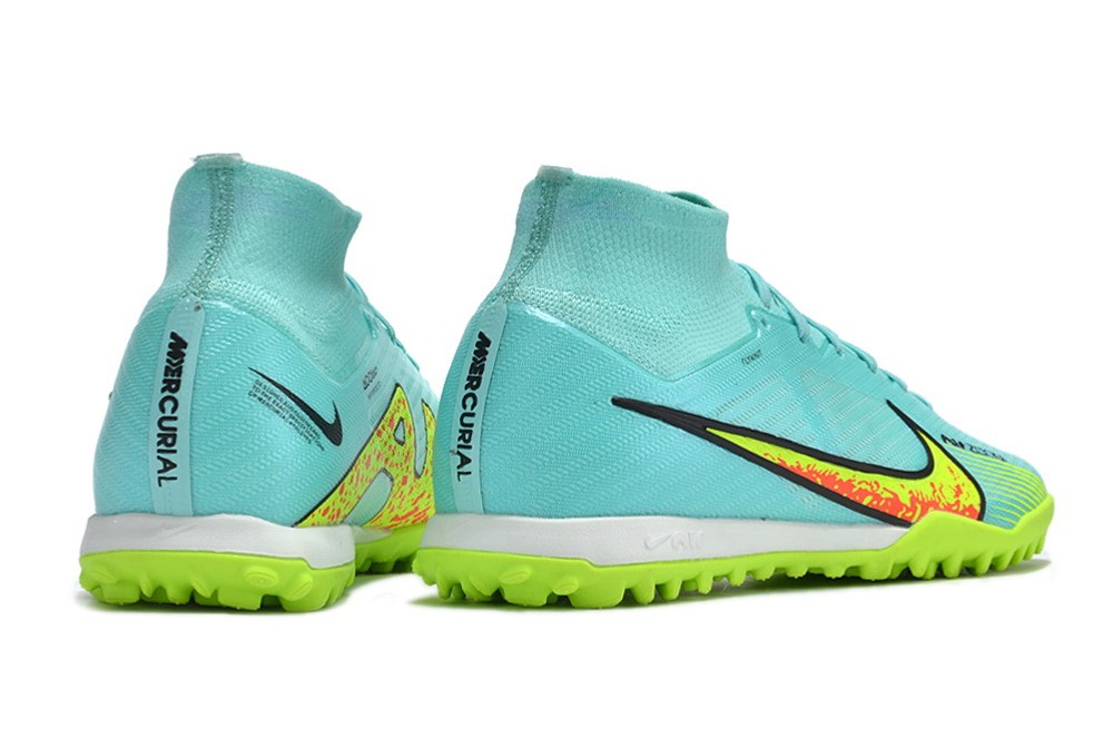 Nike Zoom Mercurial Superfly 9 Elite TF Turf - Ice Blue/Green/Volt