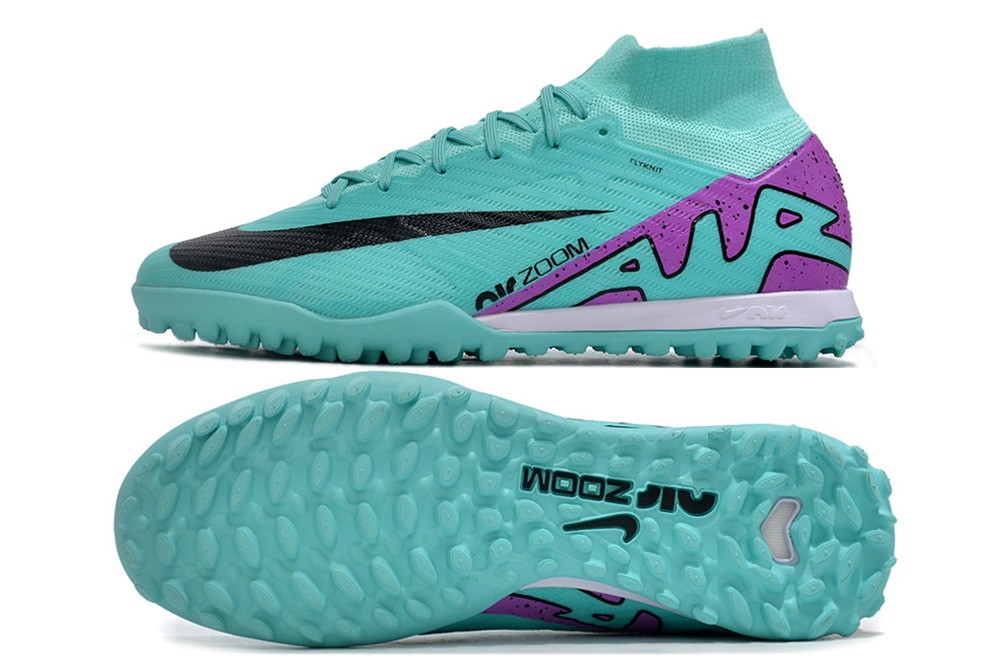 Nike Zoom Mercurial Superfly 9 Elite TF Turf Peak Ready - Ice Blue/Purple