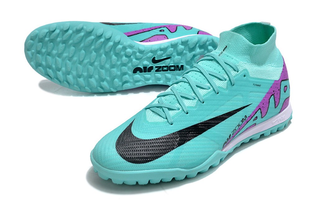 Nike Zoom Mercurial Superfly 9 Elite TF Turf Peak Ready - Ice Blue/Purple