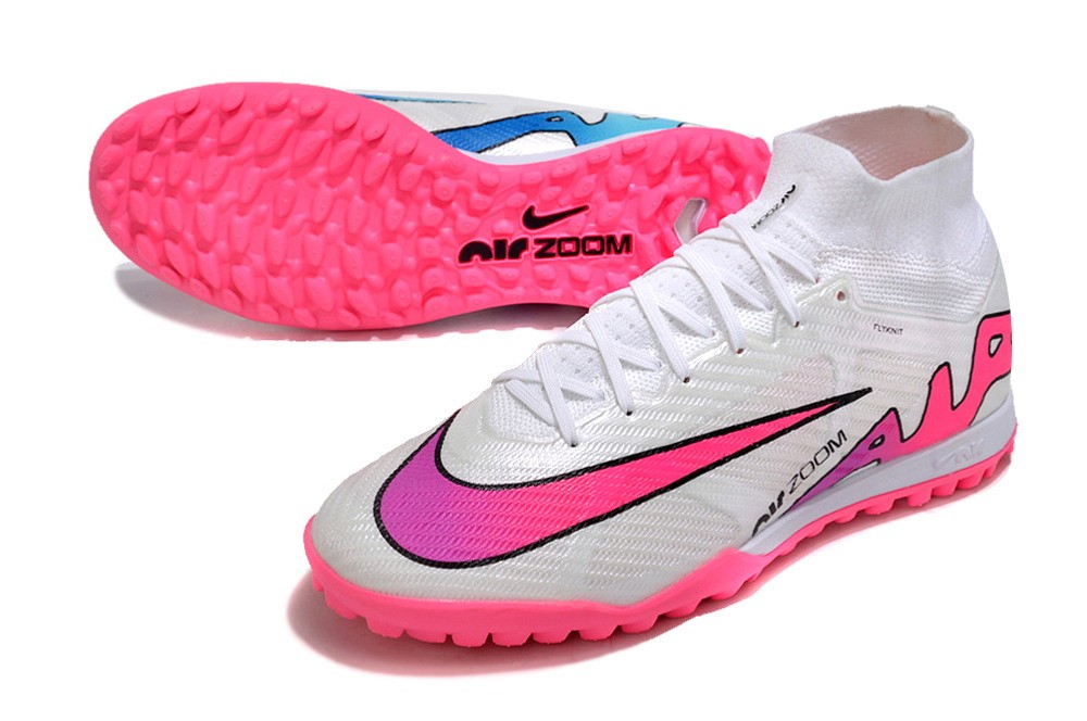 Nike Zoom Mercurial Superfly 9 Elite TF Turf - White/Flash Crimson