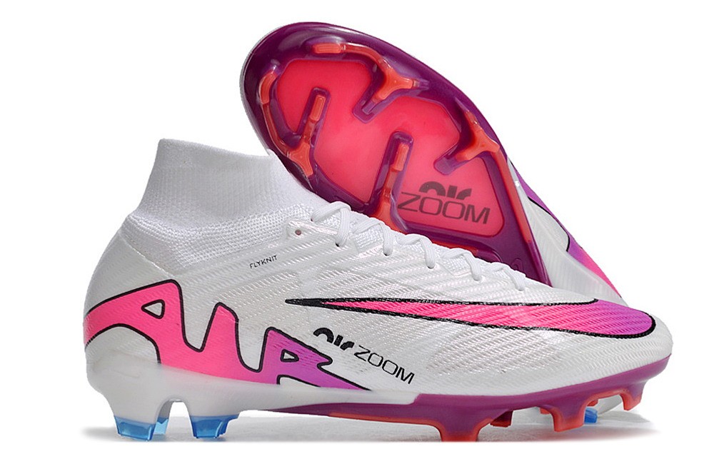 Nike Zoom Mercurial Superfly 9 Flash Crimson Elite FG - White/Pink/Blue