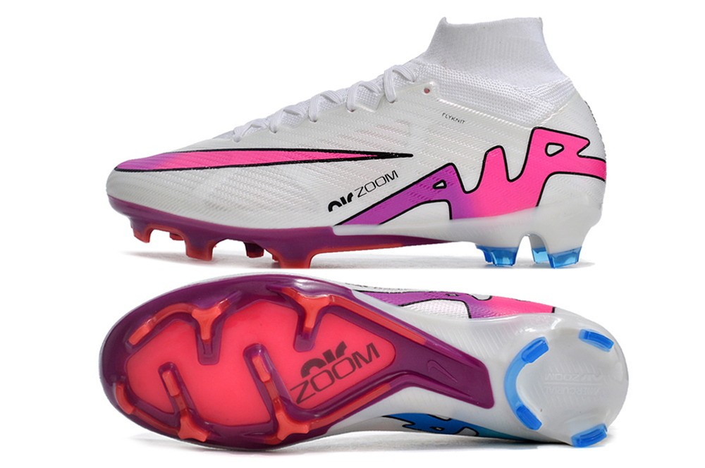 Nike Zoom Mercurial Superfly 9 Flash Crimson Elite FG - White/Pink/Blue