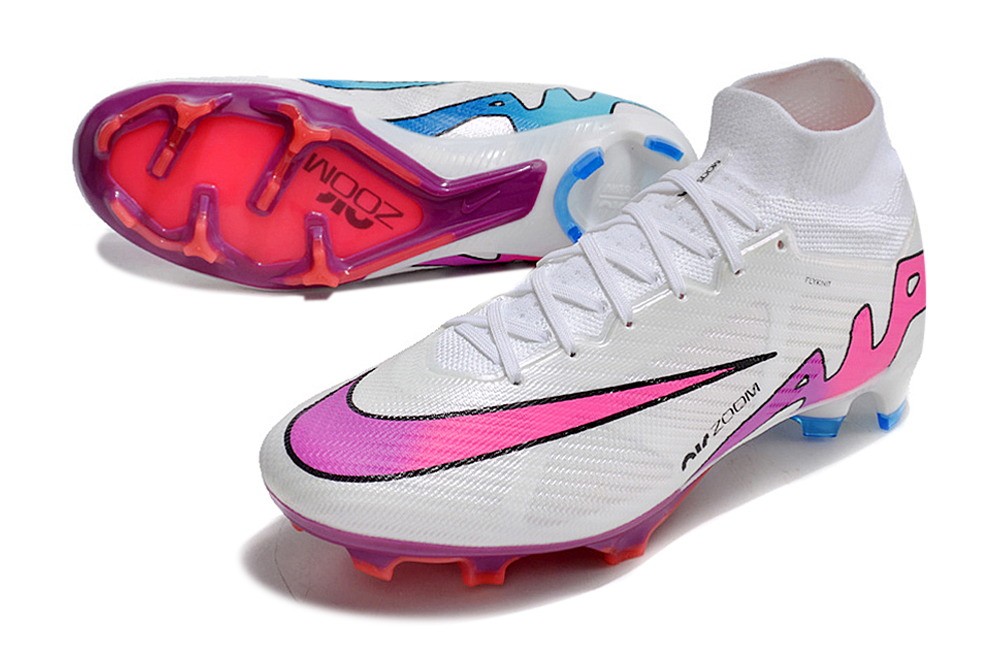 Nike Zoom Mercurial Superfly 9 Flash Crimson Elite FG - White/Pink/Blue