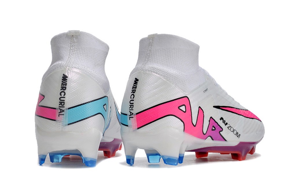 Nike Zoom Mercurial Superfly 9 Flash Crimson Elite FG - White/Pink/Blue