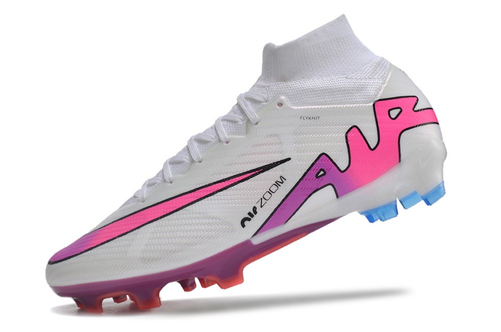 Nike Zoom Mercurial Superfly 9 Flash Crimson Elite FG - White/Pink/Blue